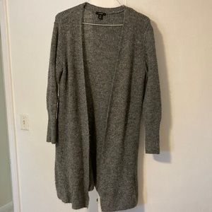 Halogen long cardigan with no front closure